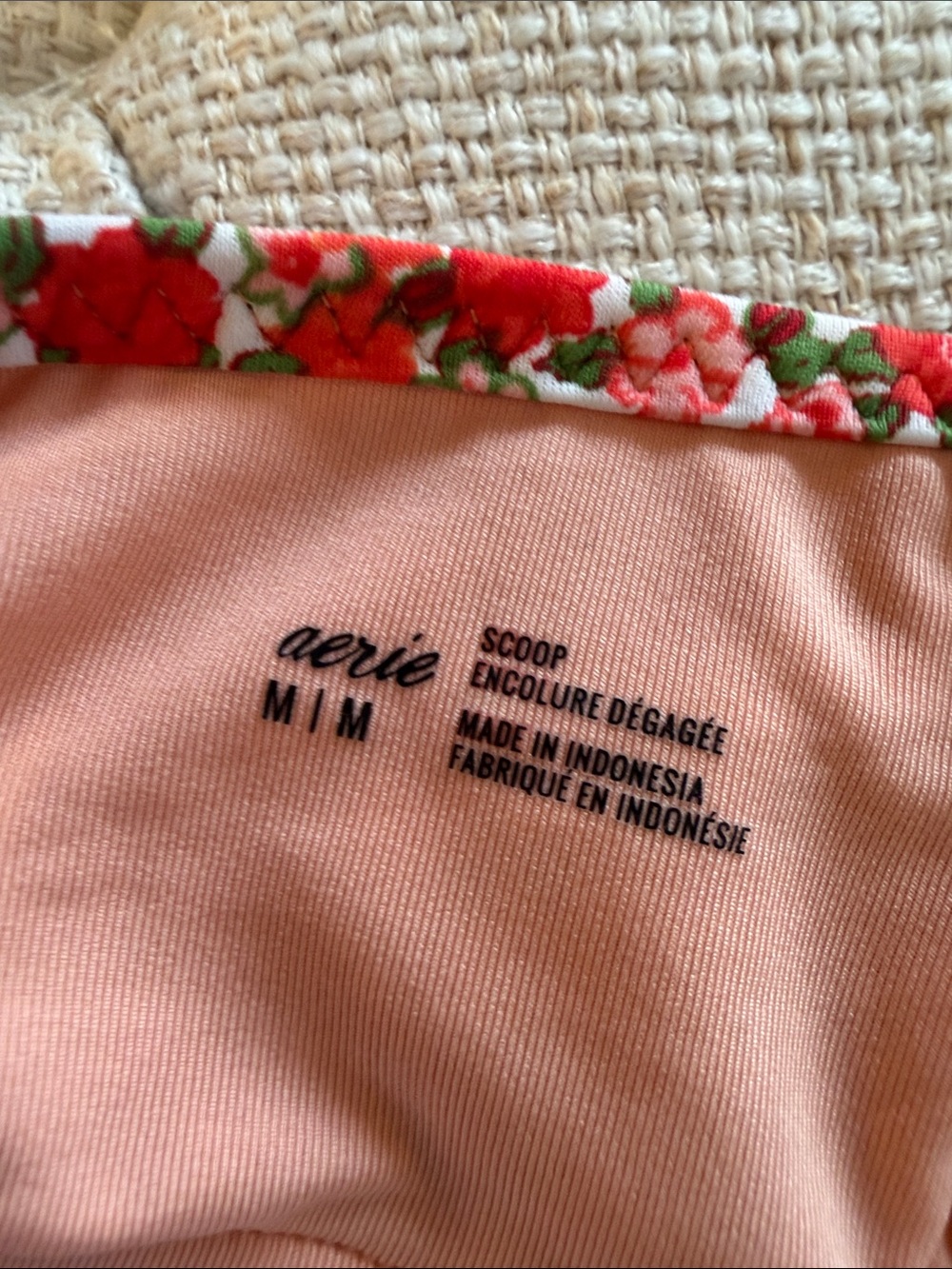 Aerie/Beachsissi Women’s Floral Crop Top & Orange High-Waist Swim Suit Medium - Picture 7 of 8